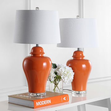 Winnie 27" Ceramic Urn LED Table Lamp - JONATHAN Y